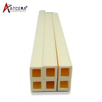 Aluminium Oxide Ceramic Tubes Rectangular with Bore